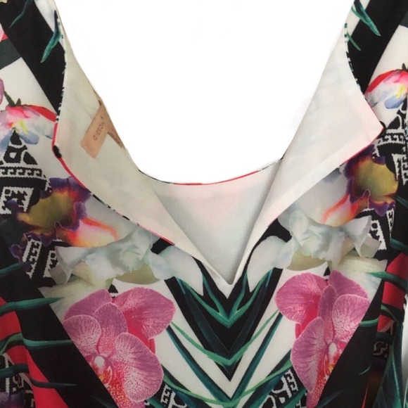 GIBSON LATIMER Tropical Print Maxi Dress, size IX - Picture 8 of 15